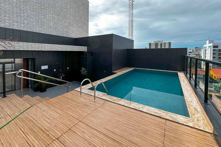 Intermares Apto Amplo 300m Praia Piscina Rooftop